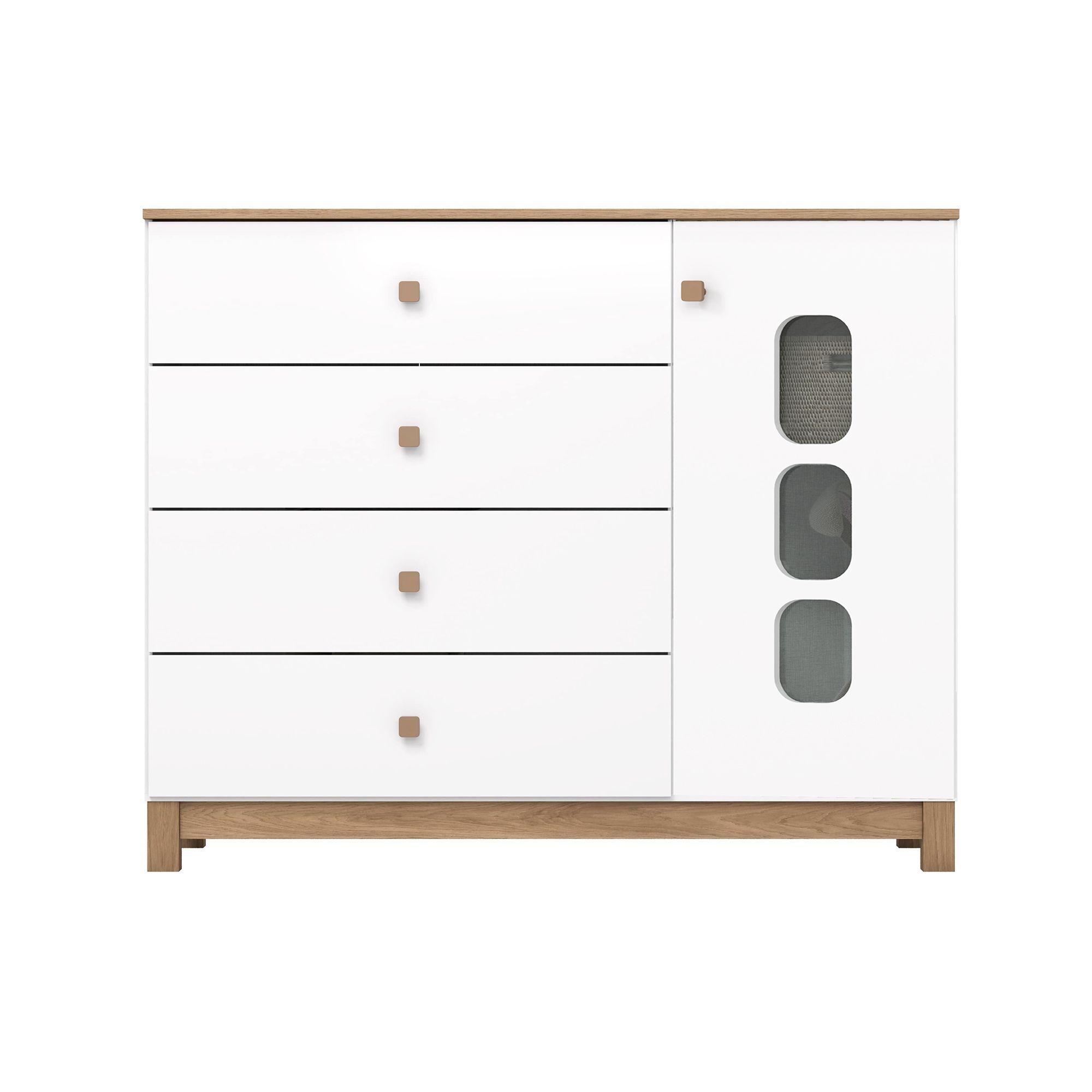 COMODA 4 CAJONES 1 PUERTAS HOME MOBILI ACONCHEGO-0