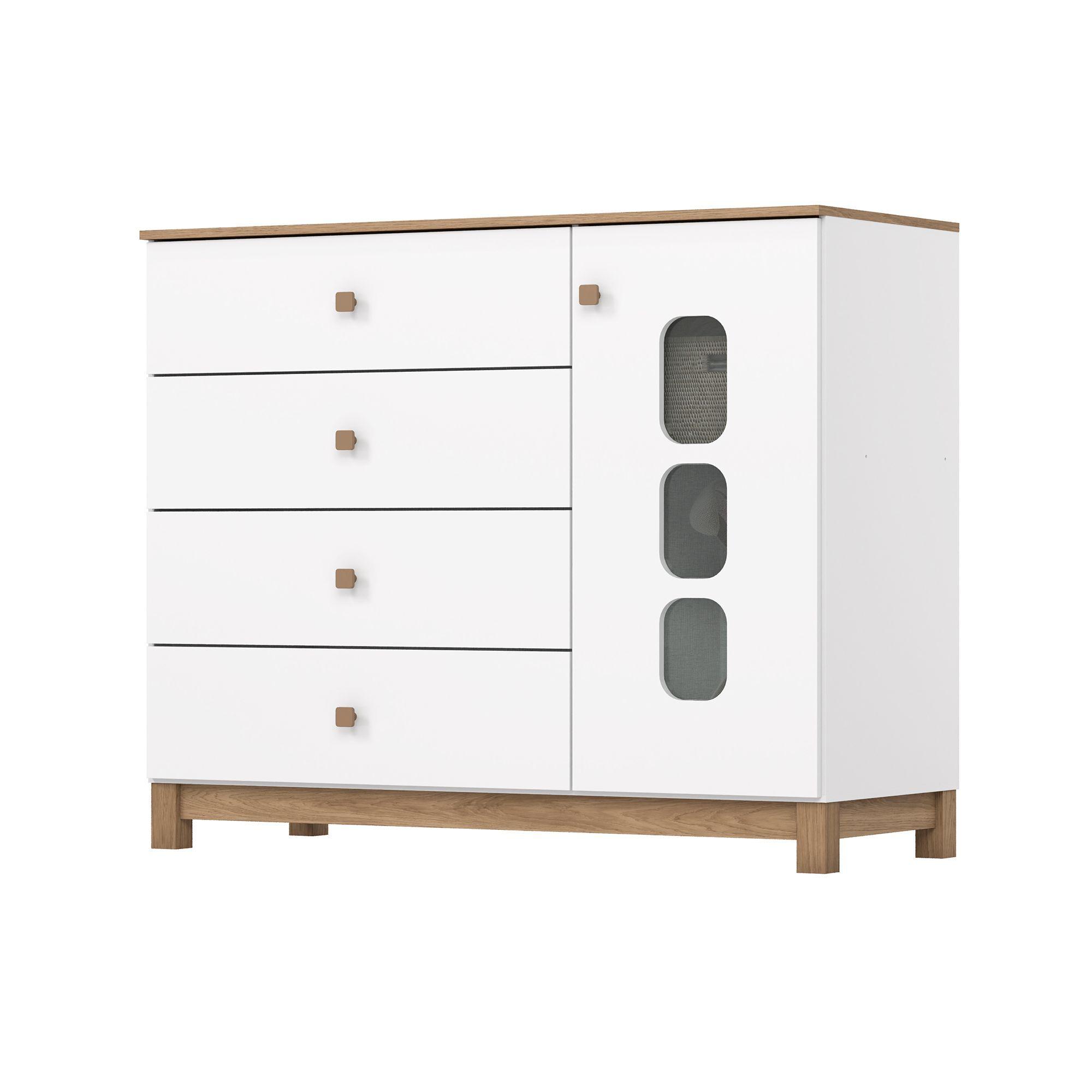 COMODA 4 CAJONES 1 PUERTAS HOME MOBILI ACONCHEGO-1