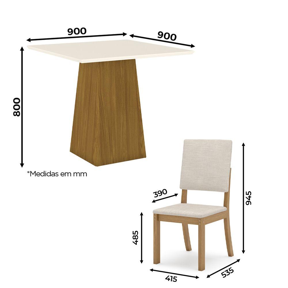 JUEGO DE COMEDOR 4 SILLAS HOME MOBILI BELI-4