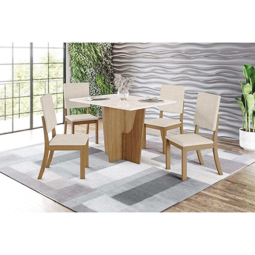 JUEGO DE COMEDOR 4 SILLAS HOME MOBILI CAJU-7