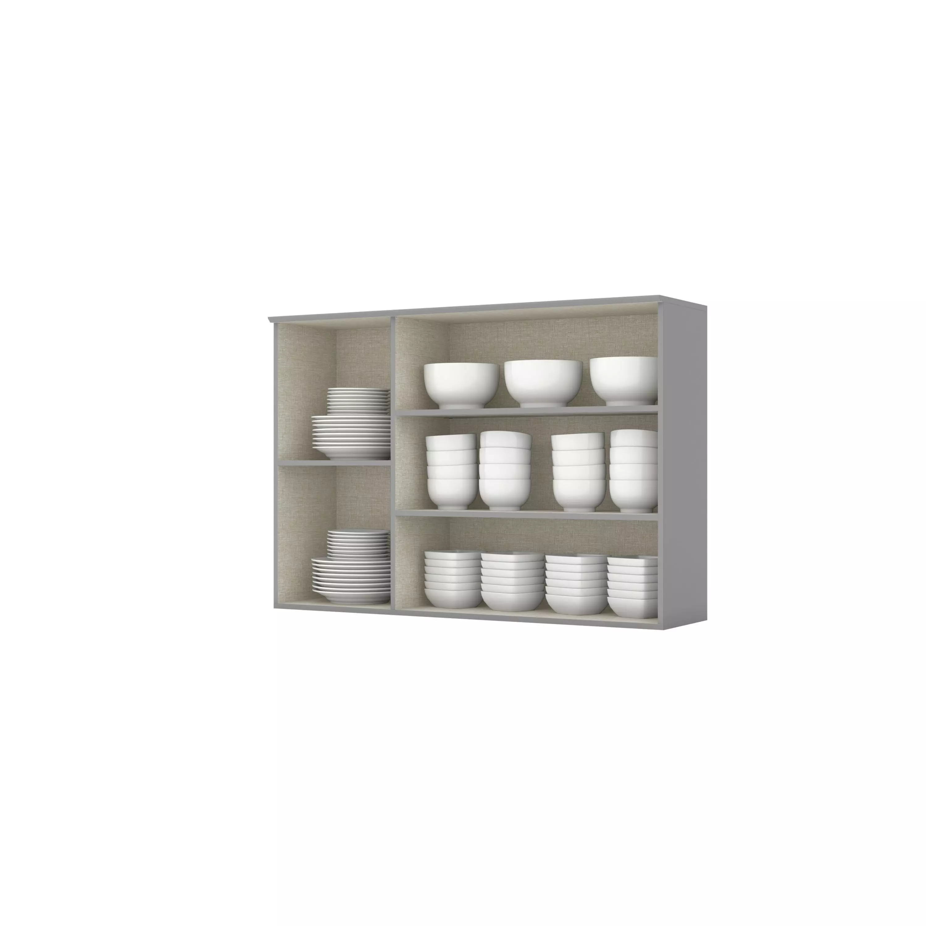Módulo de Cocina 3 Puertas Aéreo Americana Gris-1