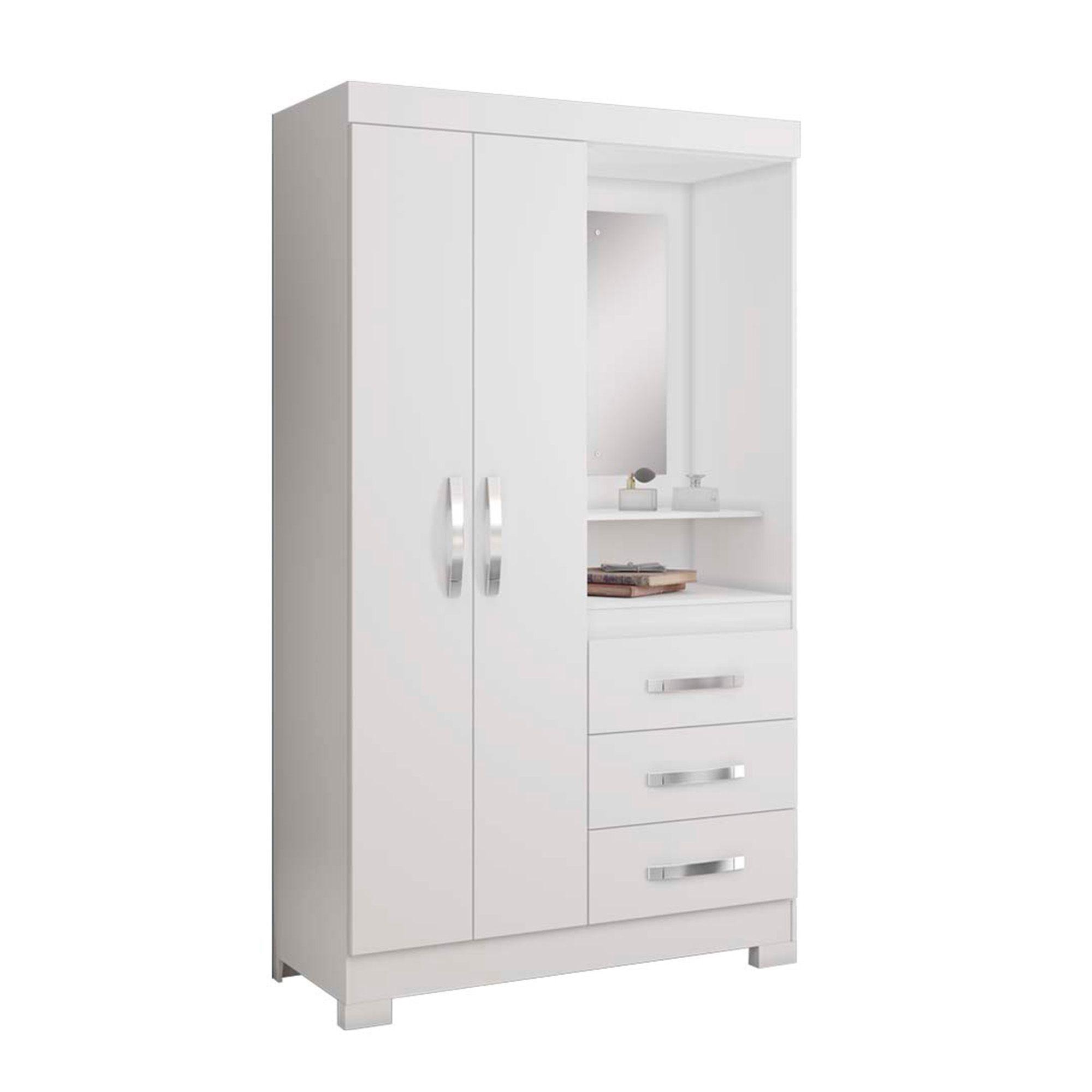 CLOSET 2 PUERTAS 3 CAJONES HOME MOBILI LIA BLANCO-2