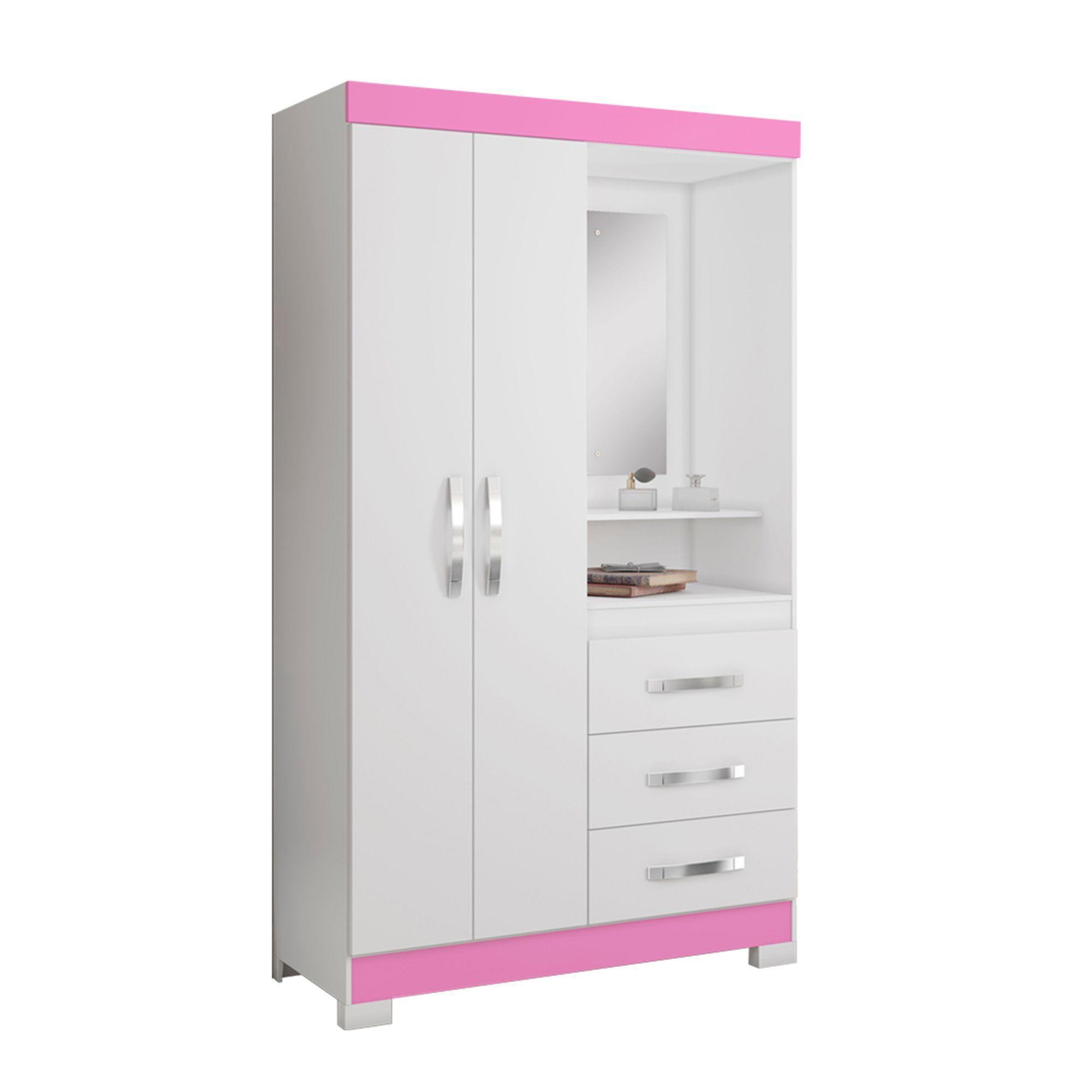 CLOSET 2 PUERTAS 3 CAJONES HOME MOBILI LIA BLANCO-3