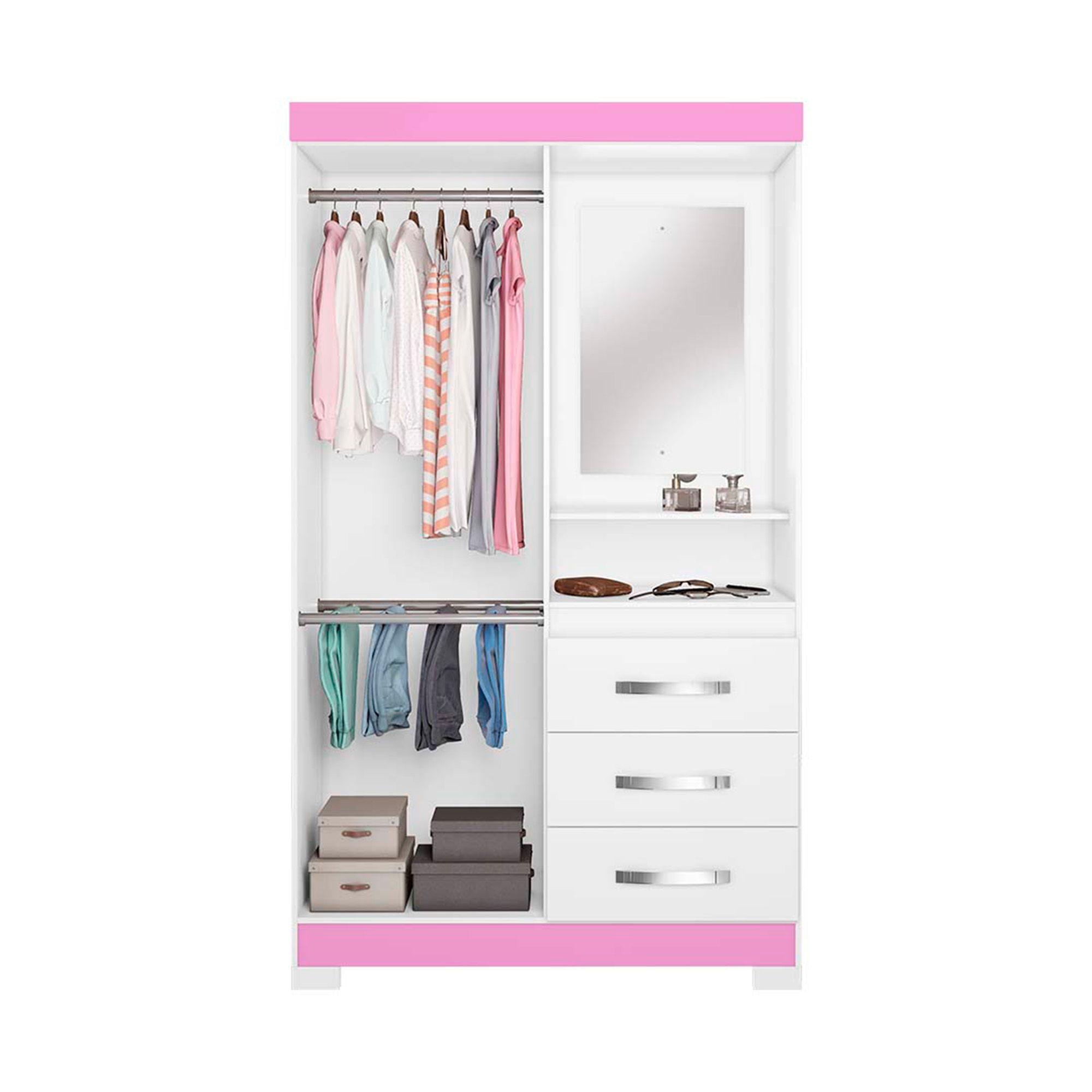 CLOSET 2 PUERTAS 3 CAJONES HOME MOBILI LIA BLANCO-5