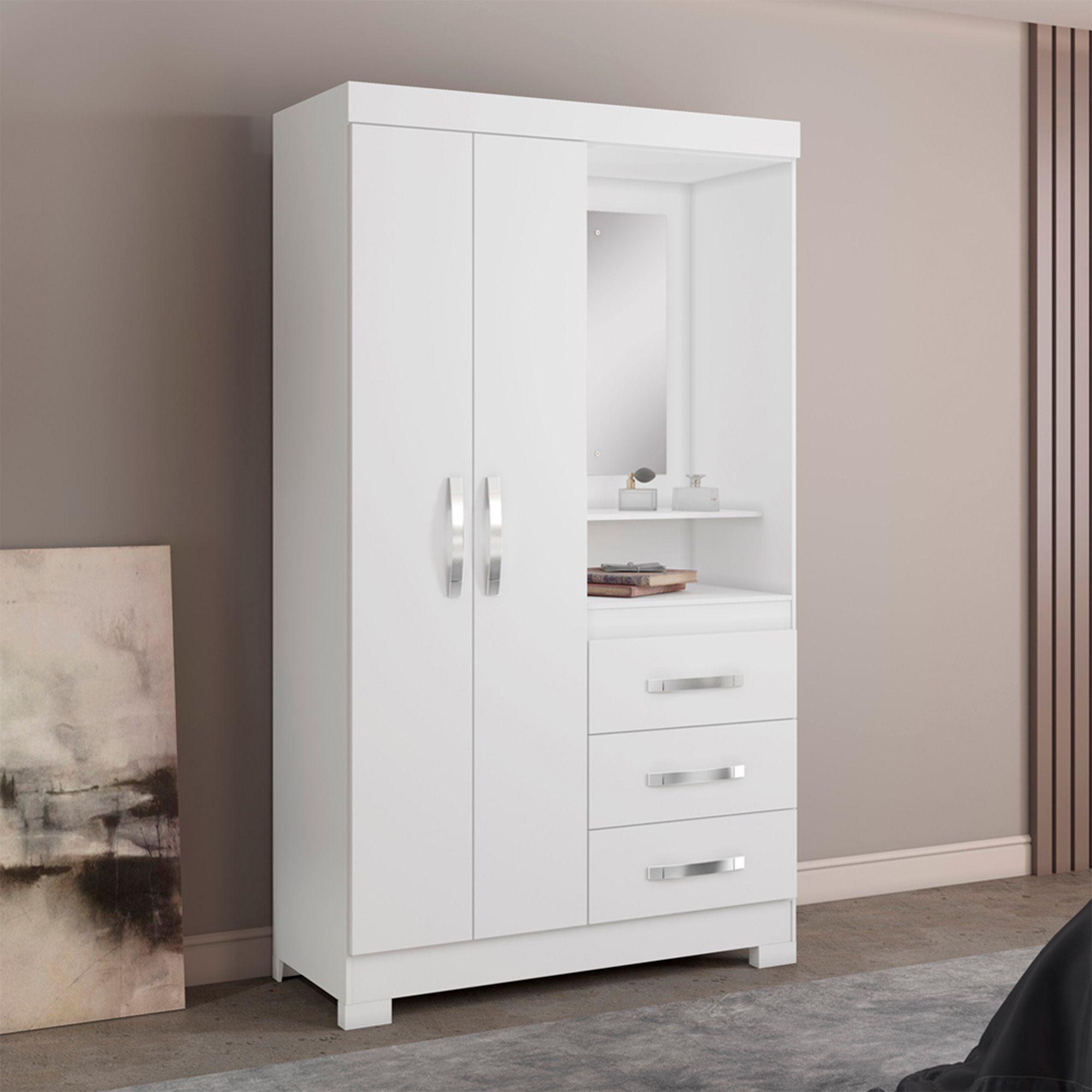 CLOSET 2 PUERTAS 3 CAJONES HOME MOBILI LIA BLANCO-7