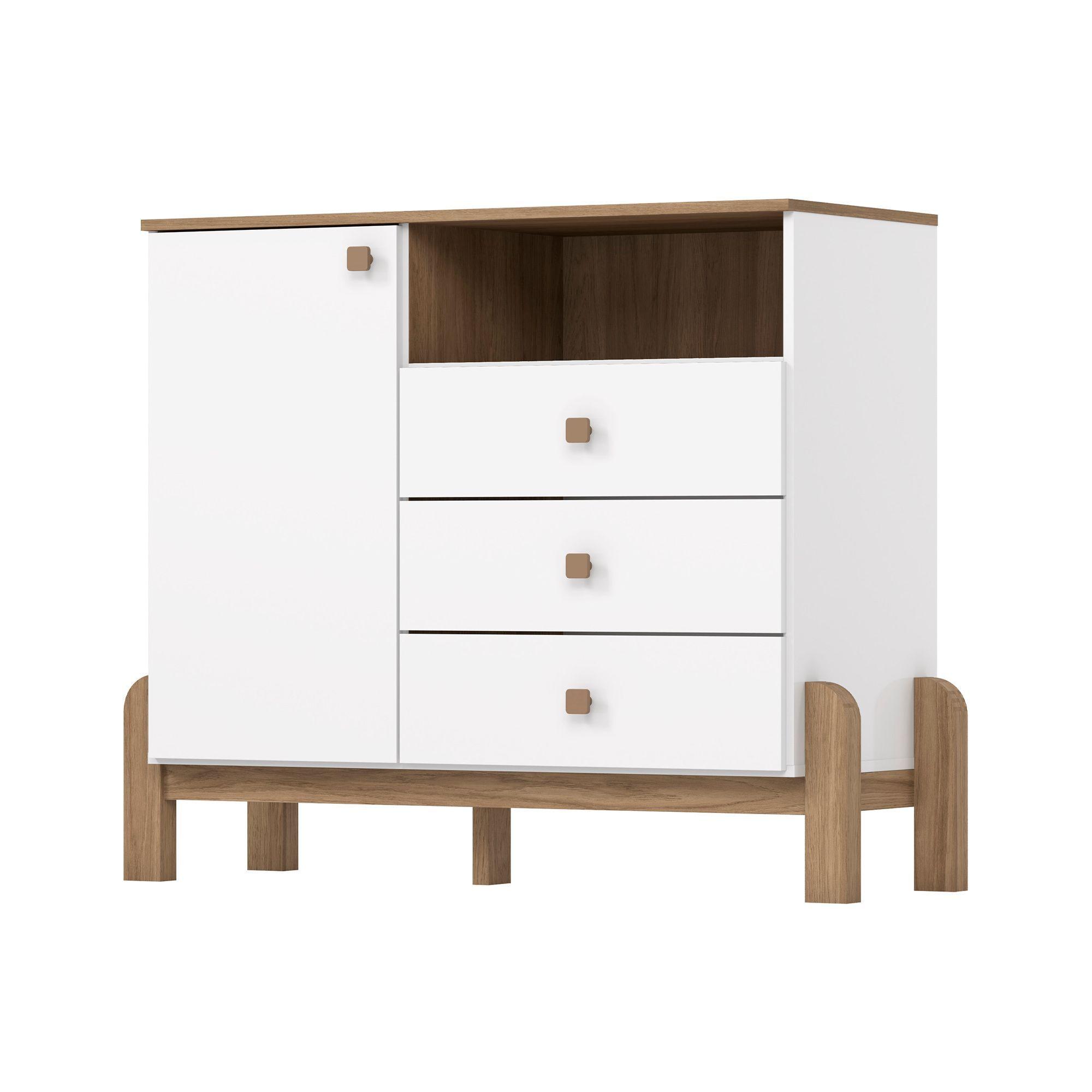 COMODA 3 CAJONES 1 PUERTA HOME MOBILI TERNURA BLANCO-0