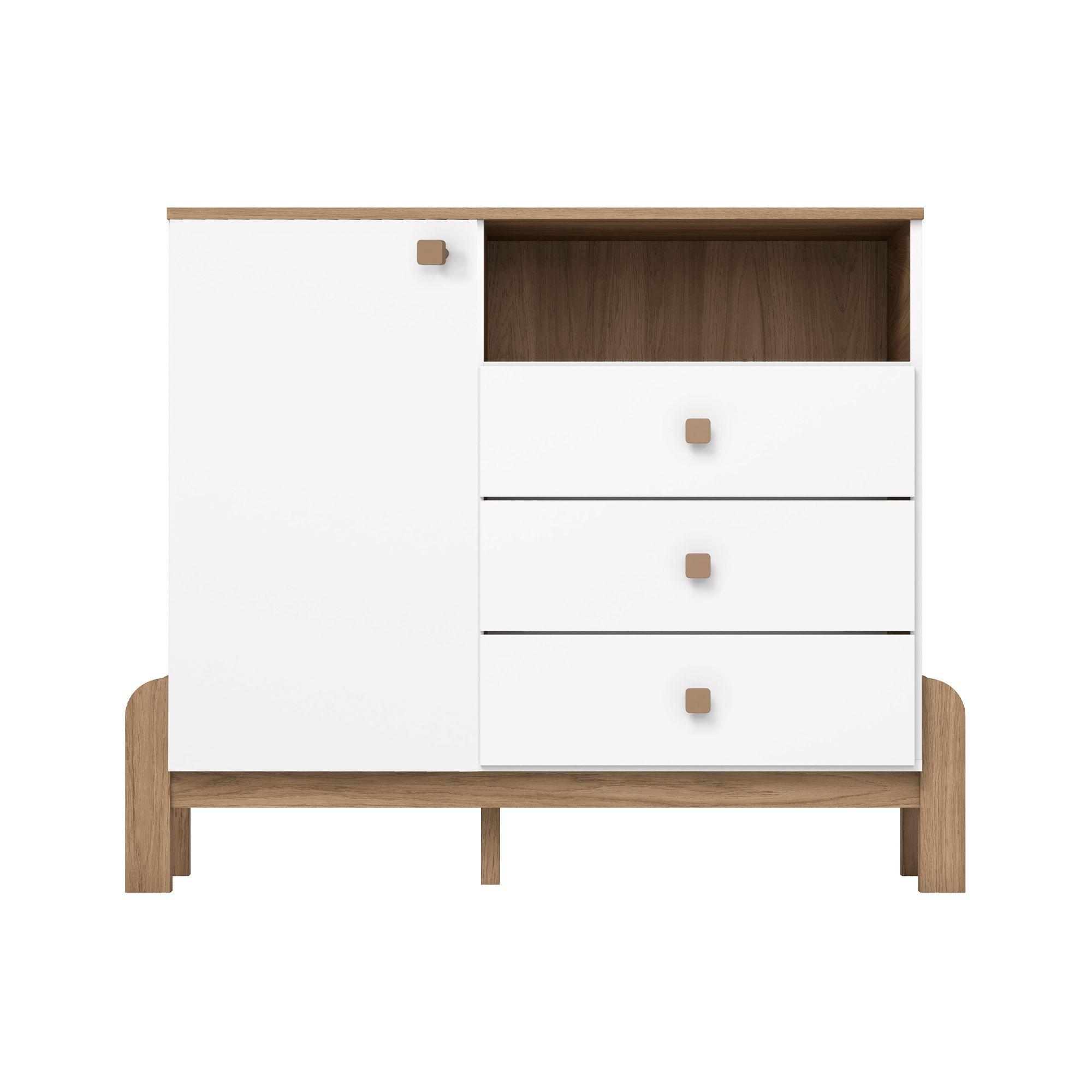 COMODA 3 CAJONES 1 PUERTA HOME MOBILI TERNURA BLANCO-1