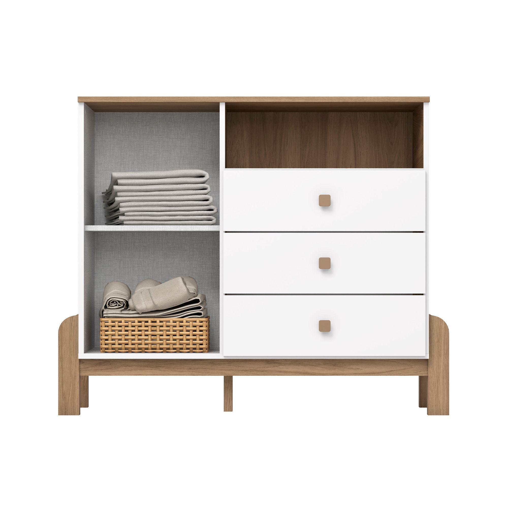 COMODA 3 CAJONES 1 PUERTA HOME MOBILI TERNURA BLANCO-2