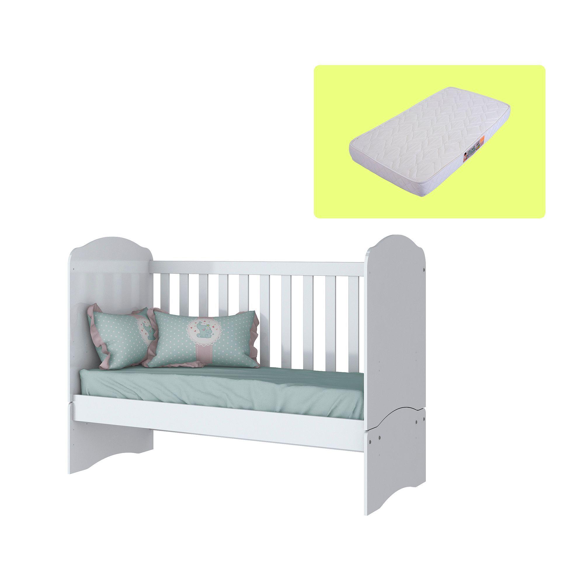 CUNA CON COLCHÓN 2 EN 1 BLANCO BALA DE MENTA-1