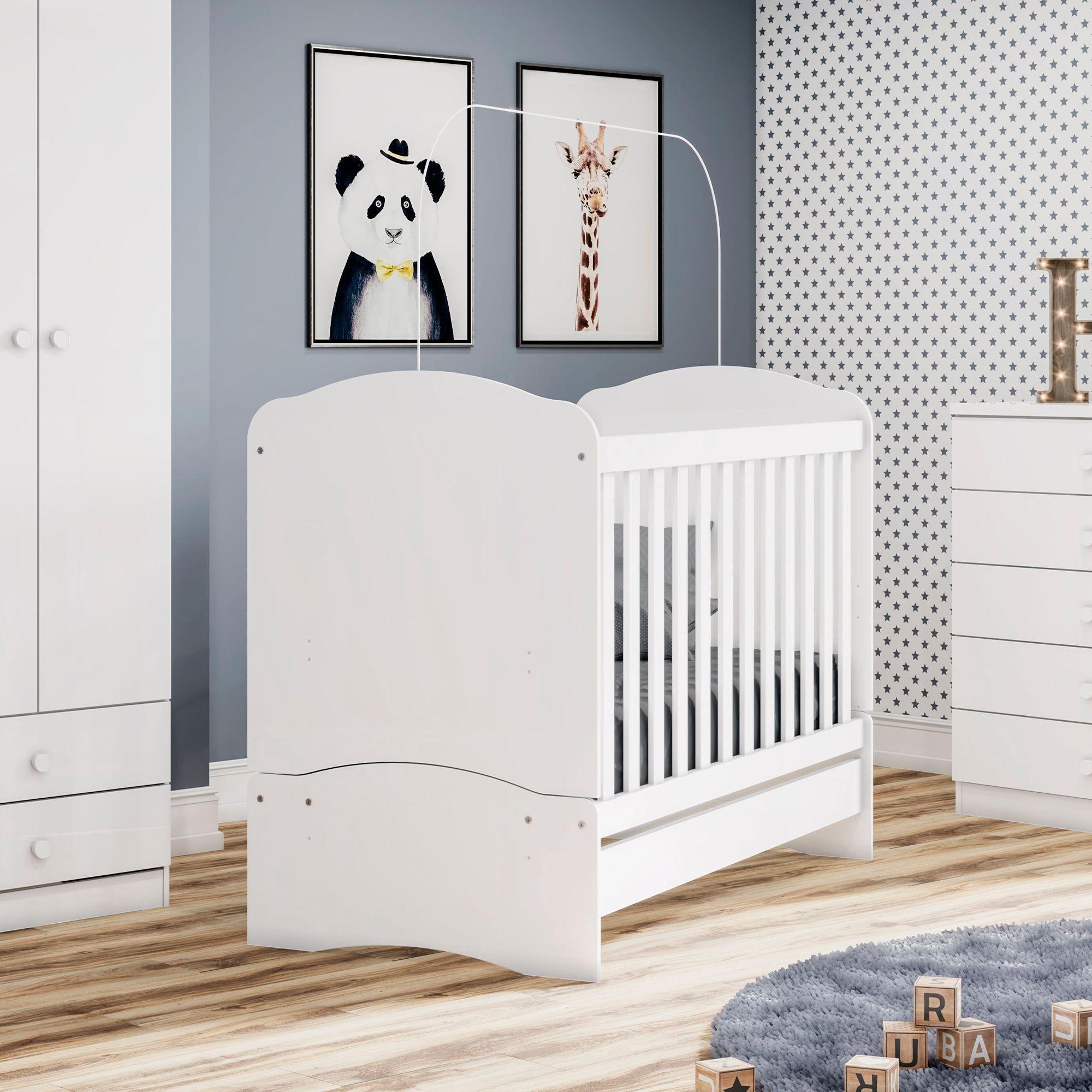 CUNA CON COLCHÓN 2 EN 1 BLANCO BALA DE MENTA-6