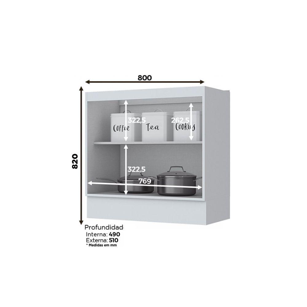 MODULO COCINA 2P AMERICANA BLANCO-3