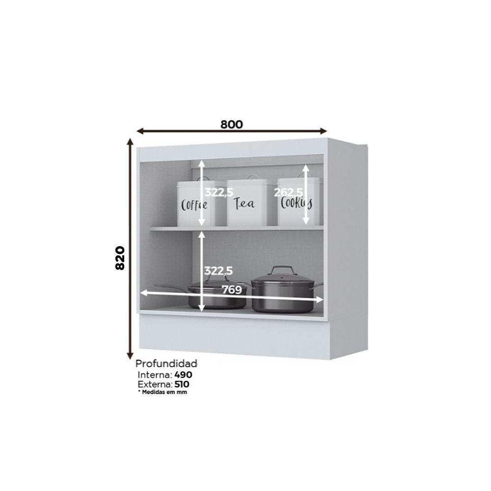 MUEBLE COCINA 2 PUERTAS CON CUBIERTA NATUE BLANCO-5