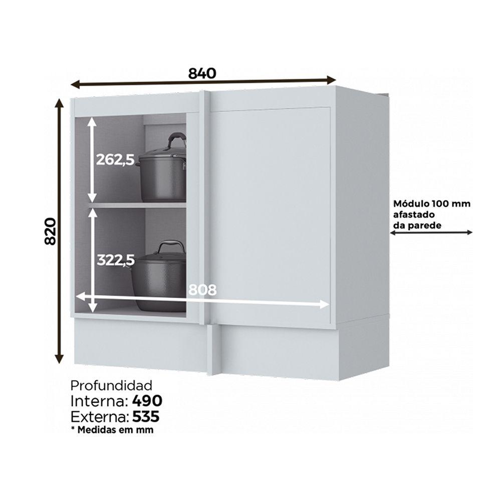 MUEBLE BASE COCINA AMERICANA 1 PUERTA BLANCO
  -3