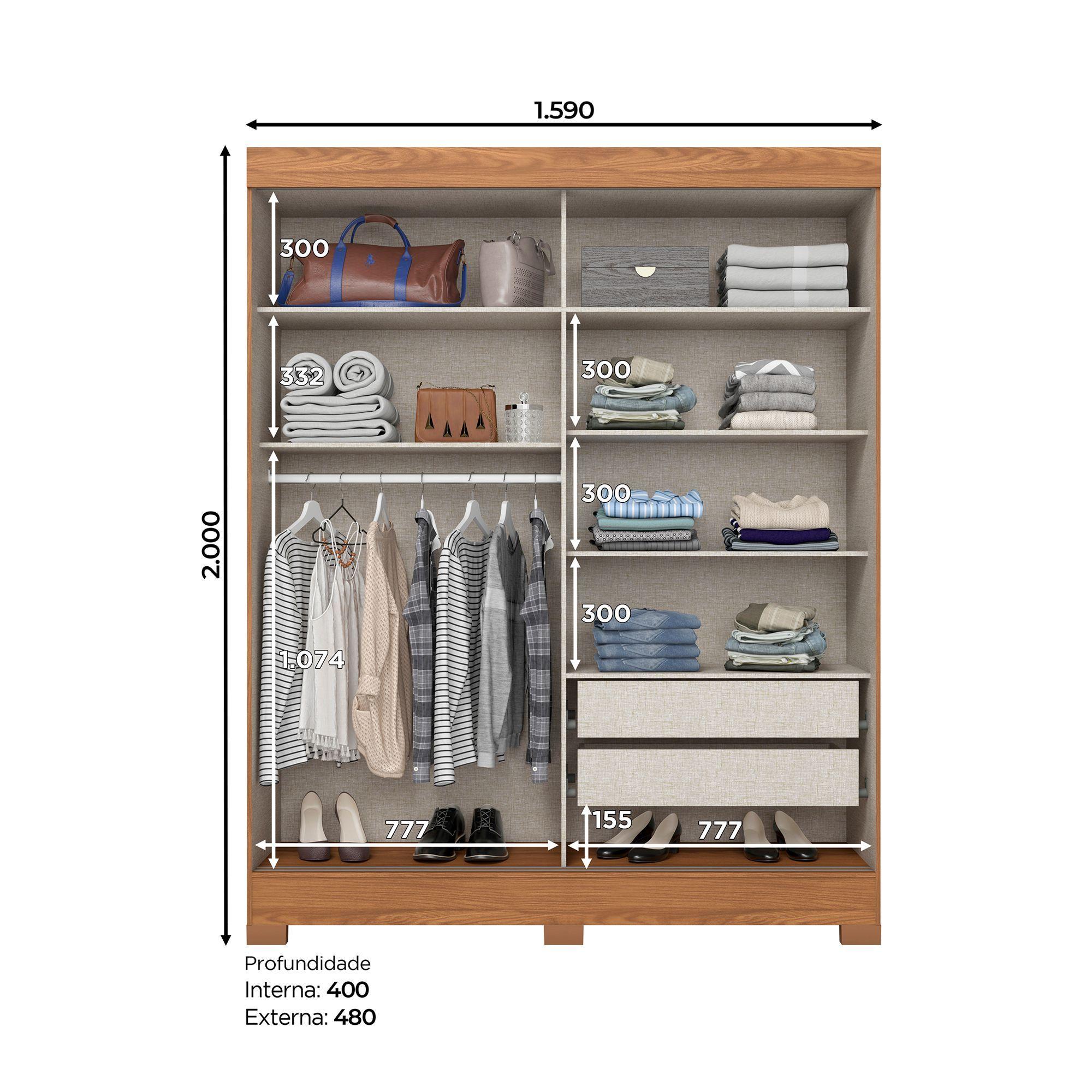 CLOSET 2 PUERTAS CORREDIZAS HOME MOBILI PONCE BICOLOR-5