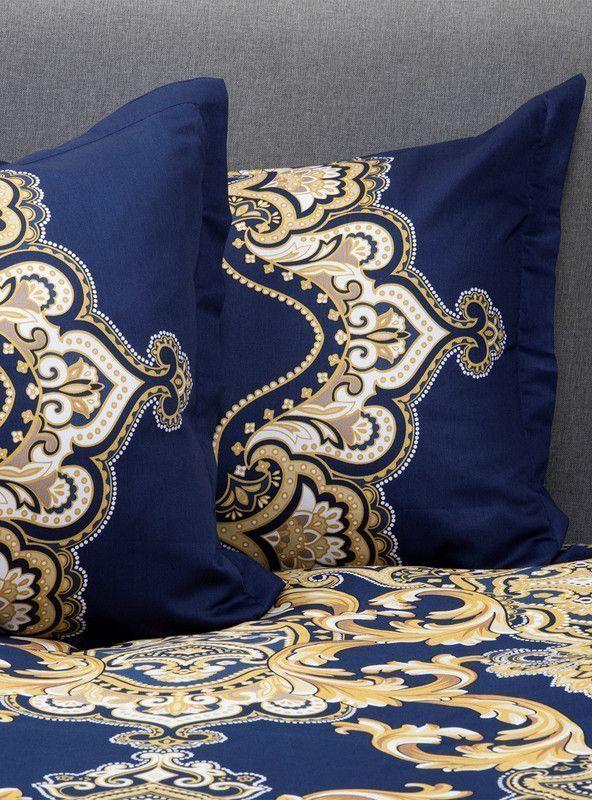 Set Con Funda De Plumón Artesa Azul Satén S King-3