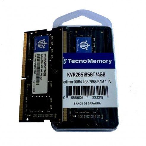 Memoria ram TecnoMemory Sodimm DDR4 4GB 2666Mhz KVR26S19S8T/4GB-2