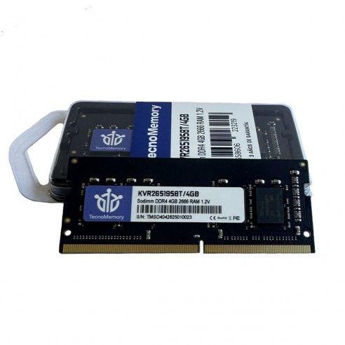 Memoria ram TecnoMemory Sodimm DDR4 4GB 2666Mhz KVR26S19S8T/4GB-3
