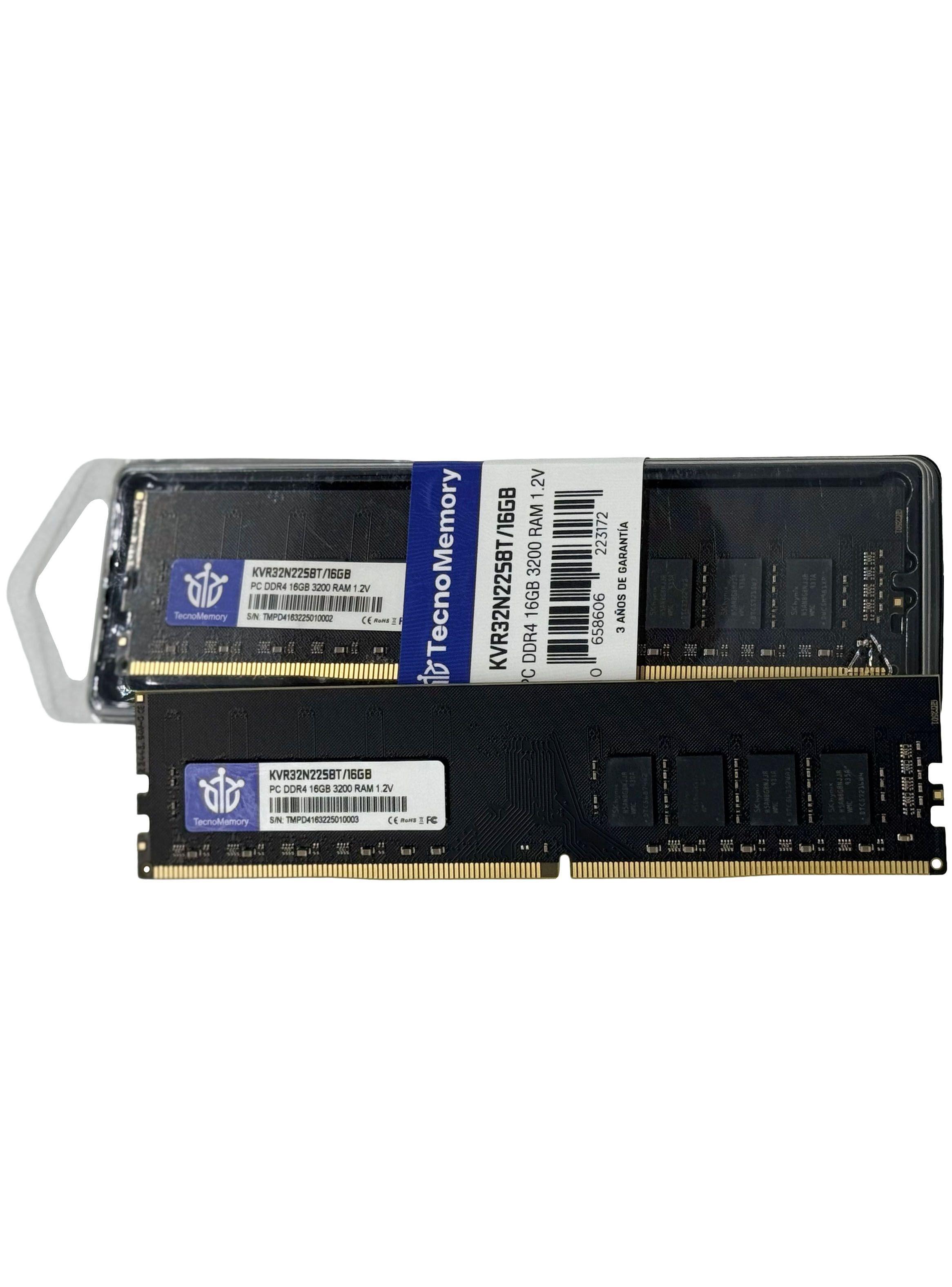 Memoria ram TecnoMemory PC DDR4 16GB 3200Mhz KVR32N22S8T/16GB-3