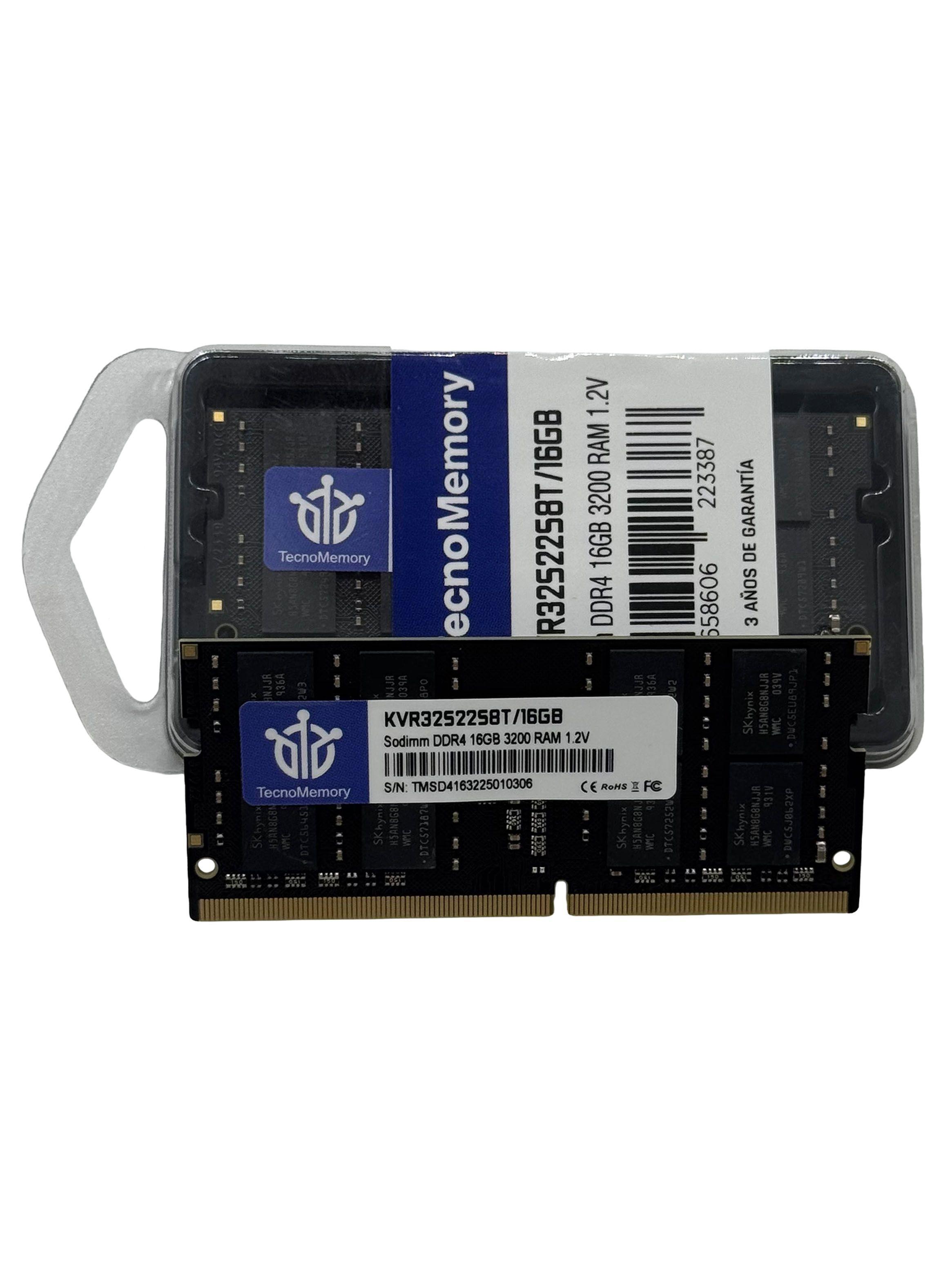 Memoria ram TecnoMemory Sodimm DDR4 16GB 3200Mhz KVR32S22S8T/16GB-3