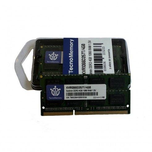 Memoria ram TecnoMemory Sodimm DDR3 4GB 1066Mhz KVR1066D3S7T/4GB-3