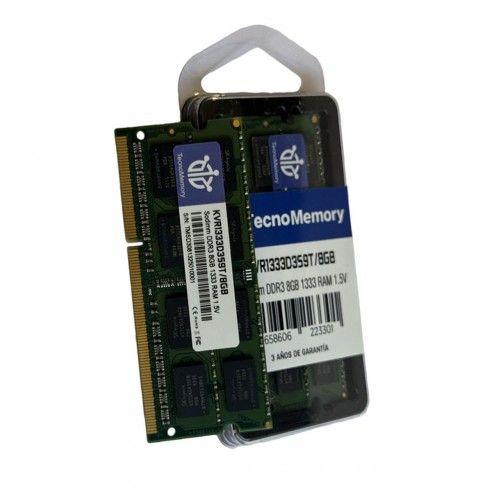Memoria ram TecnoMemory Sodimm DDR3 8GB 1333Mhz KVR1333D3S9T/8GB-2