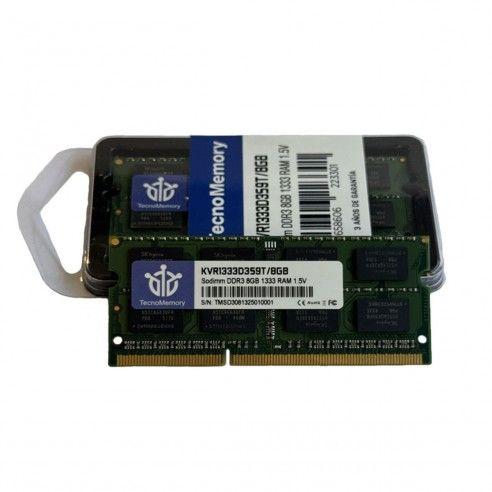 Memoria ram TecnoMemory Sodimm DDR3 8GB 1333Mhz KVR1333D3S9T/8GB-3
