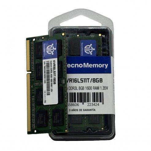 Memoria ram TecnoMemory Sodimm DDR3L 8GB 1600Mhz 1,35V KVR16LS11T/8GB-2
