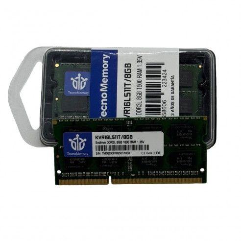 Memoria ram TecnoMemory Sodimm DDR3L 8GB 1600Mhz 1,35V KVR16LS11T/8GB-3