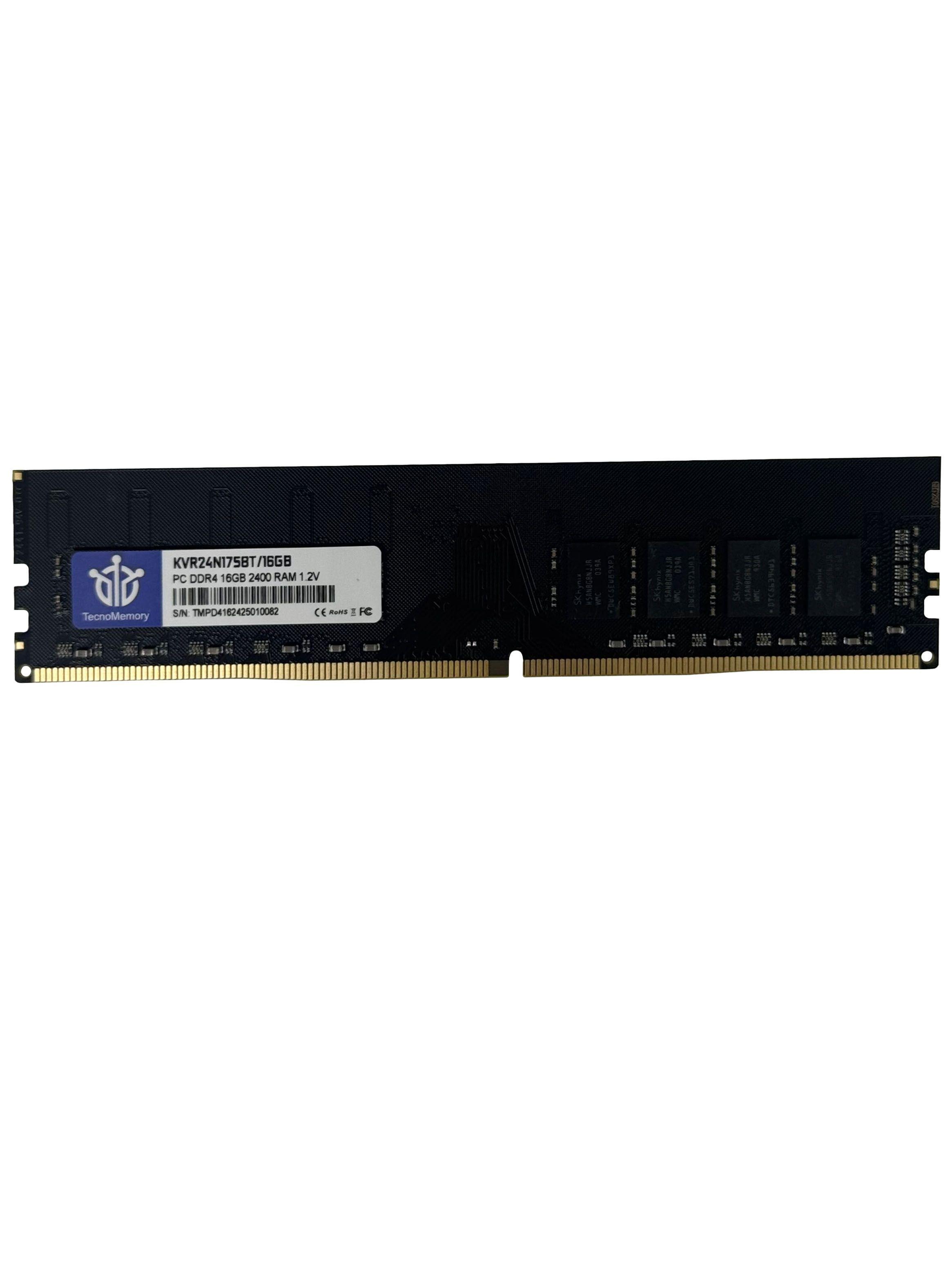 Memoria ram TecnoMemory PC DDR4 16GB 2400Mhz KVR24N17S8T/16GB-1