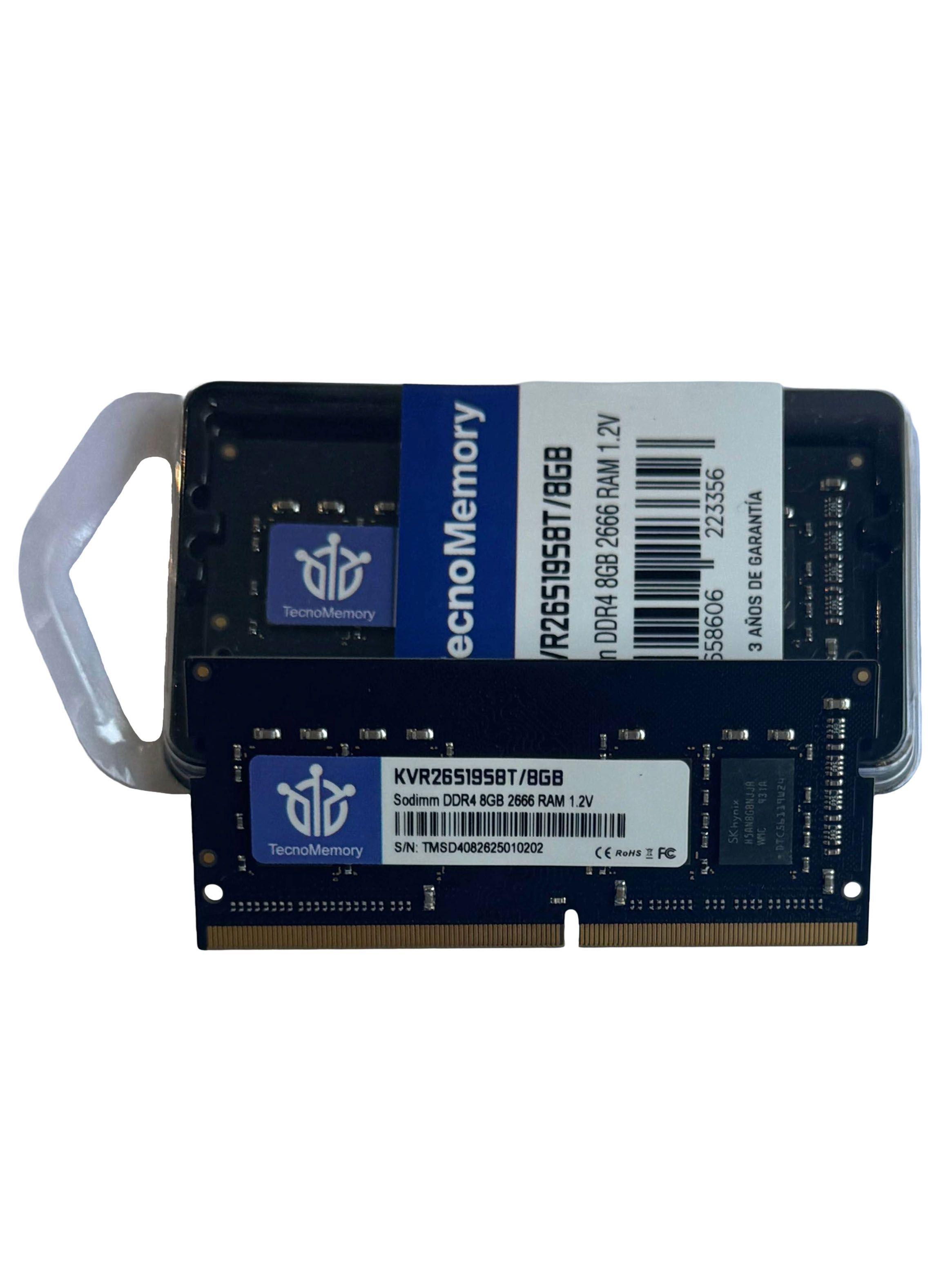 Memoria ram TecnoMemory Sodimm DDR4 8GB 2666Mhz KVR26S19S8T/8GB-2