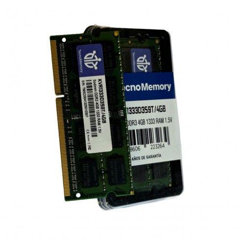 Memoria ram TecnoMemory Sodimm DDR3 4GB 1333Mhz KVR1333D3S9T/4GB-2