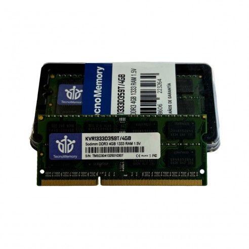 Memoria ram TecnoMemory Sodimm DDR3 4GB 1333Mhz KVR1333D3S9T/4GB-3