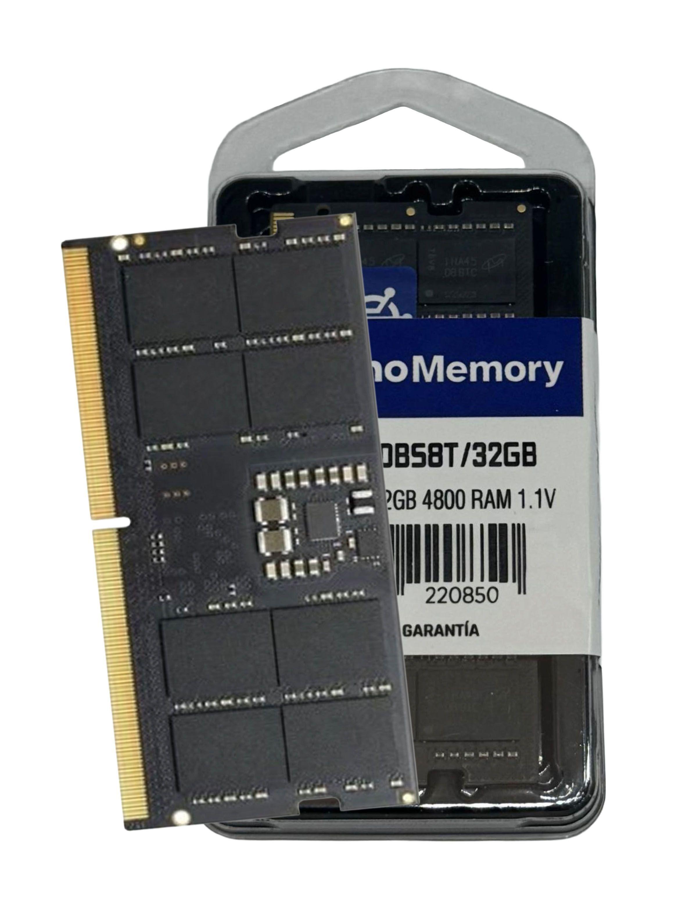 Memoria ram TecnoMemory Sodimm DDR5 32GB 4800Mhz KVR48S40S8T/32-2