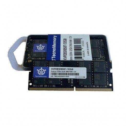 Memoria ram TecnoMemory Sodimm DDR4 32GB 2666Mhz KVR26S19D8T/32GB-3