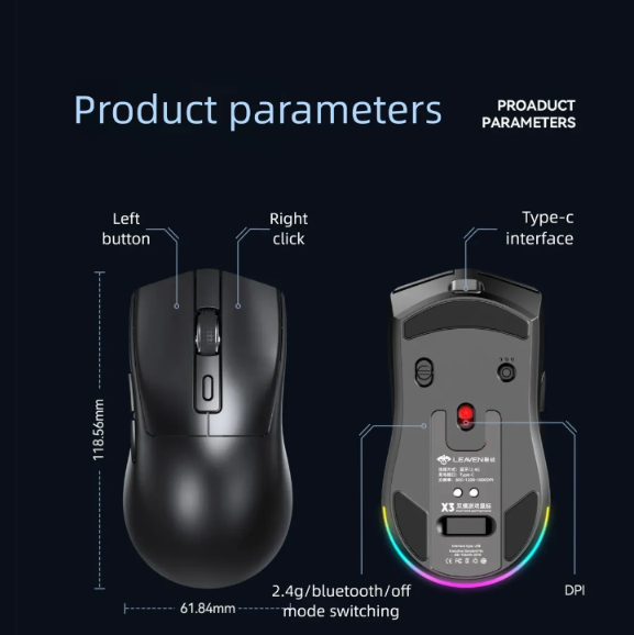 Mouse Inalambrico X3 Recargable con Base de Carga Bluetooth-3