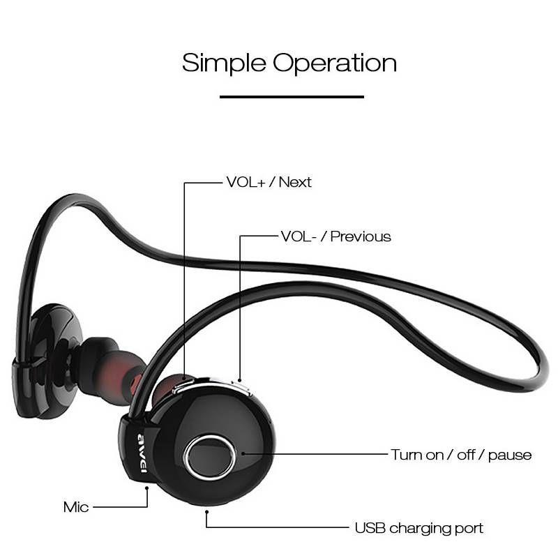 Auriculares Deportivos Awei A845bl Diadema8 horas De Reproducción-1