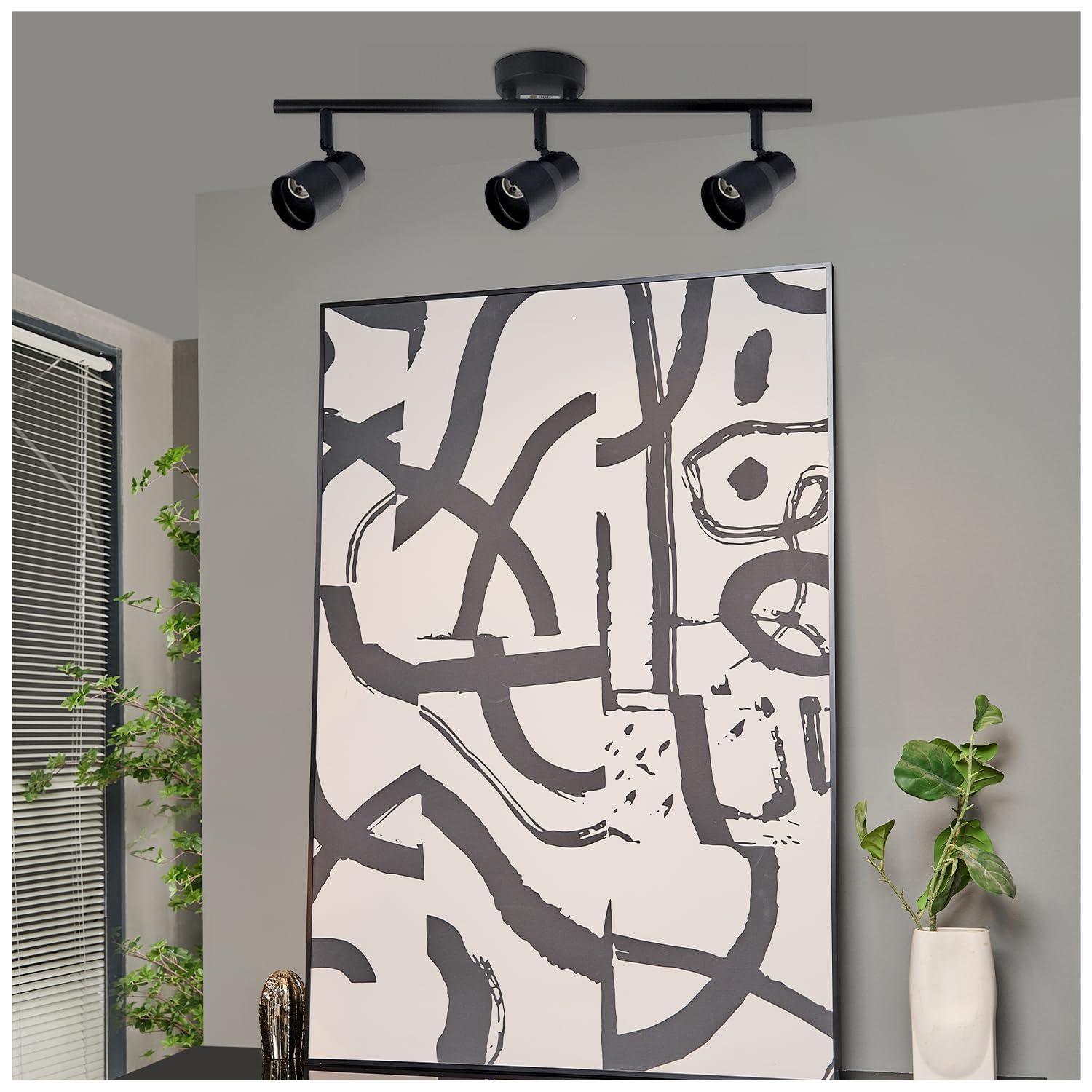 Foco Spot Cielo o Muro Porta 3xGU-10 Round Negro Incluye  Ampolleta -2