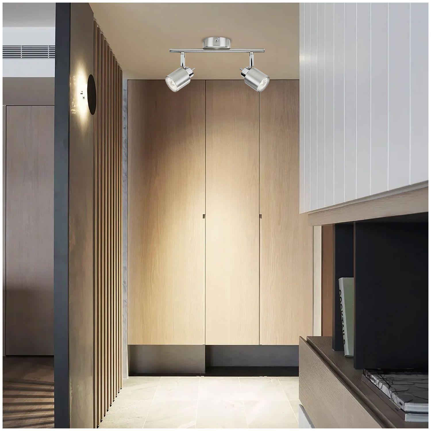 Foco Philips Meranti Spotlight Gris x2 GU10 Incluye Ampolletas  Fría -2