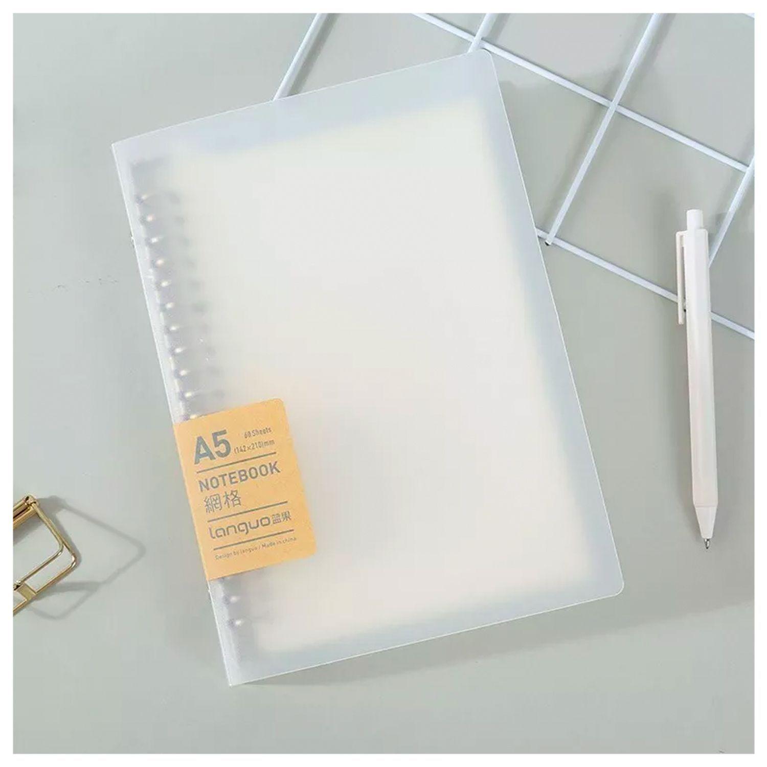 Libreta Anillada Tipo Binder A5 Cuadros + Recarga 100 Hojas-2