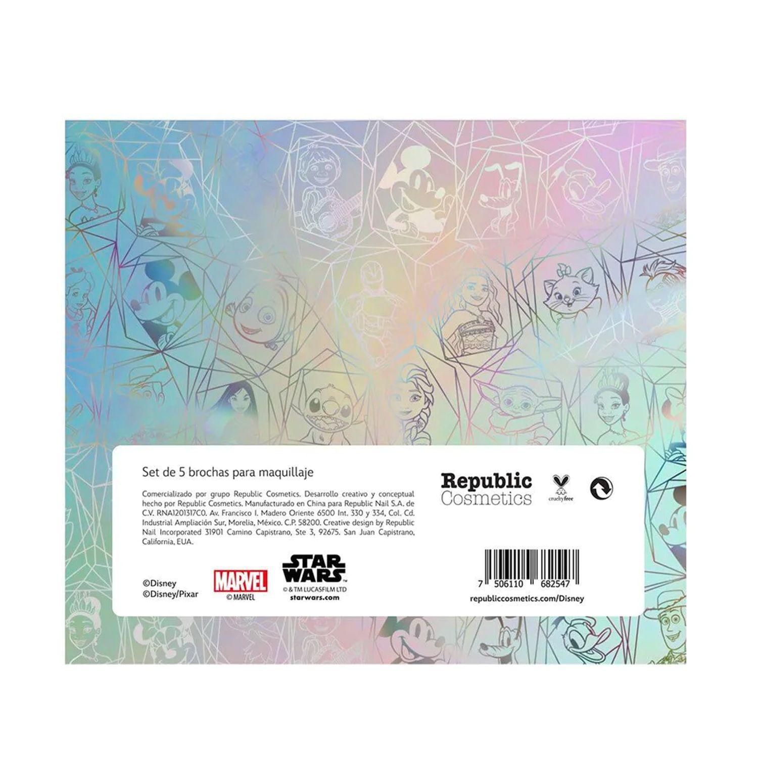Set de 5 Brochas Holográficas Edición 100 años Disney-2