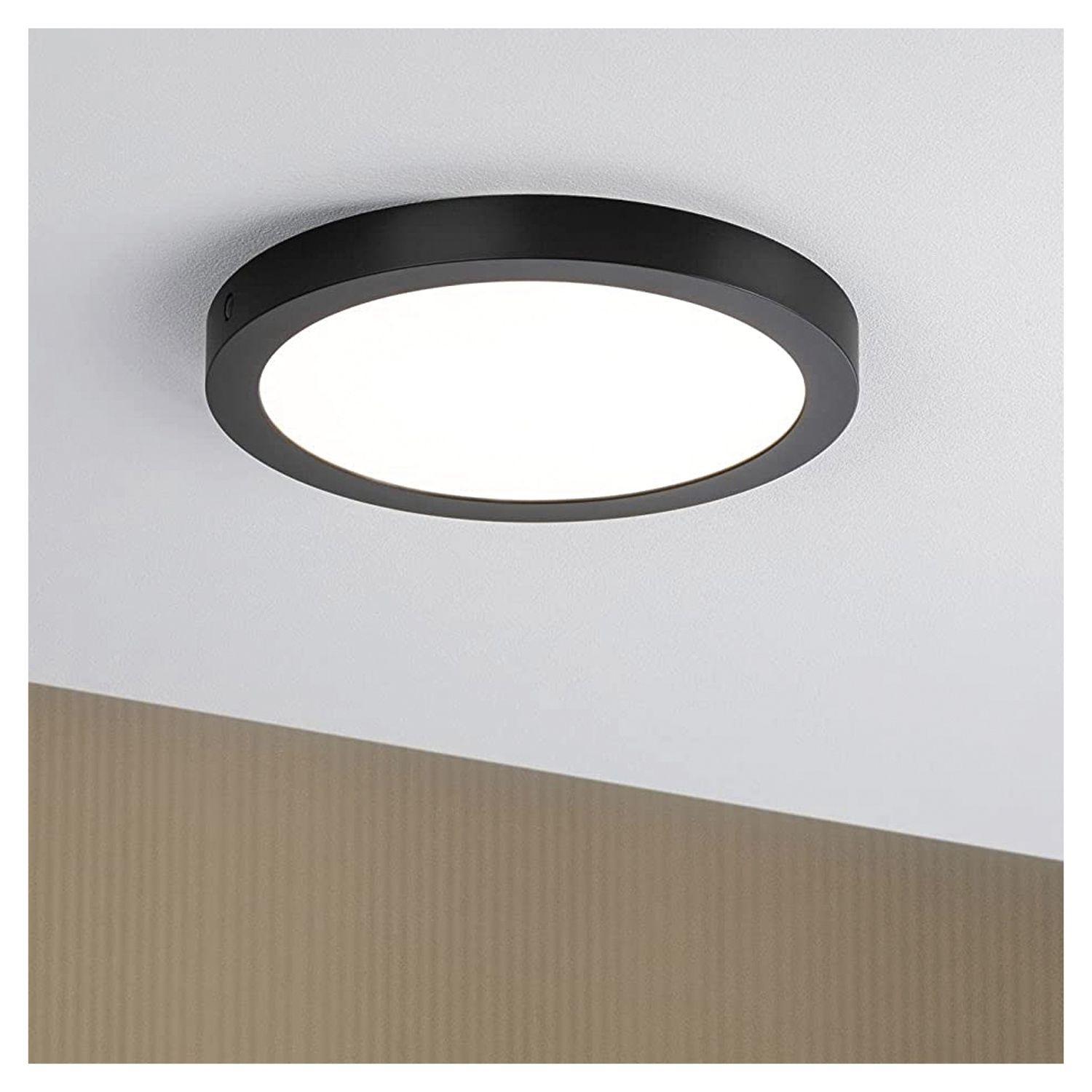 Pack 5 Panel Redondo LED ECO Sobrepuesto Negro Con Sensor 18W Frío-2