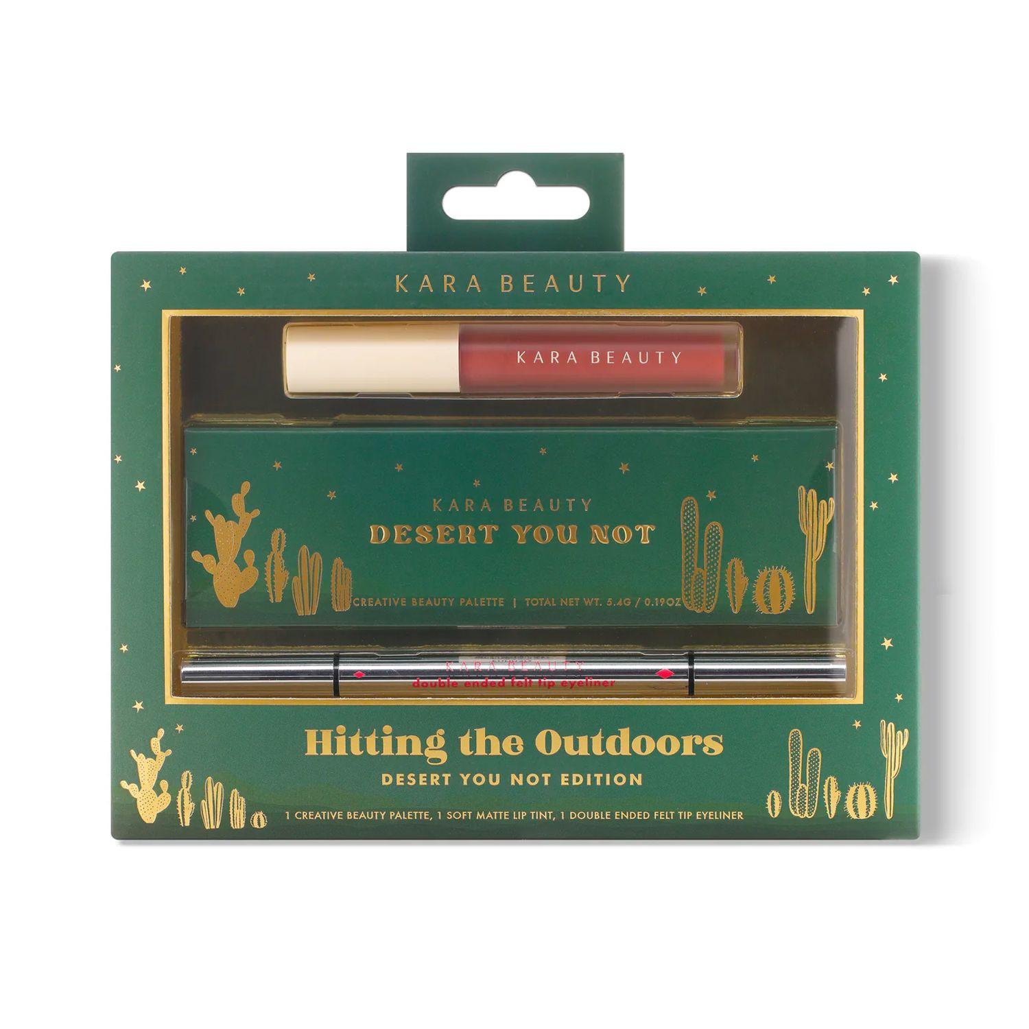 Set Labial, Sombras y Delineador “Hitting the Outdoors”Desert You Not -  Kara Beauty-0