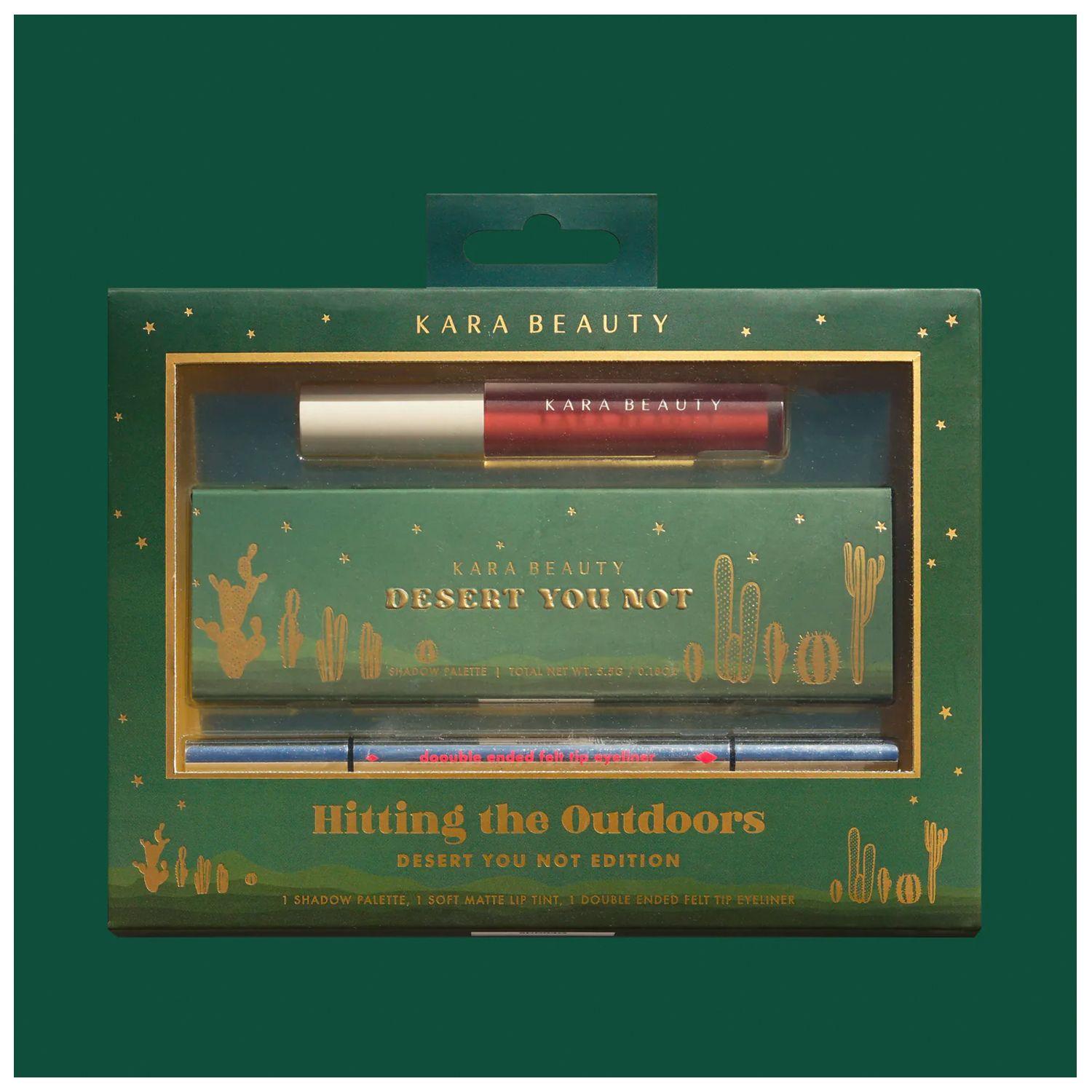 Set Labial, Sombras y Delineador “Hitting the Outdoors”Desert You Not -  Kara Beauty-4