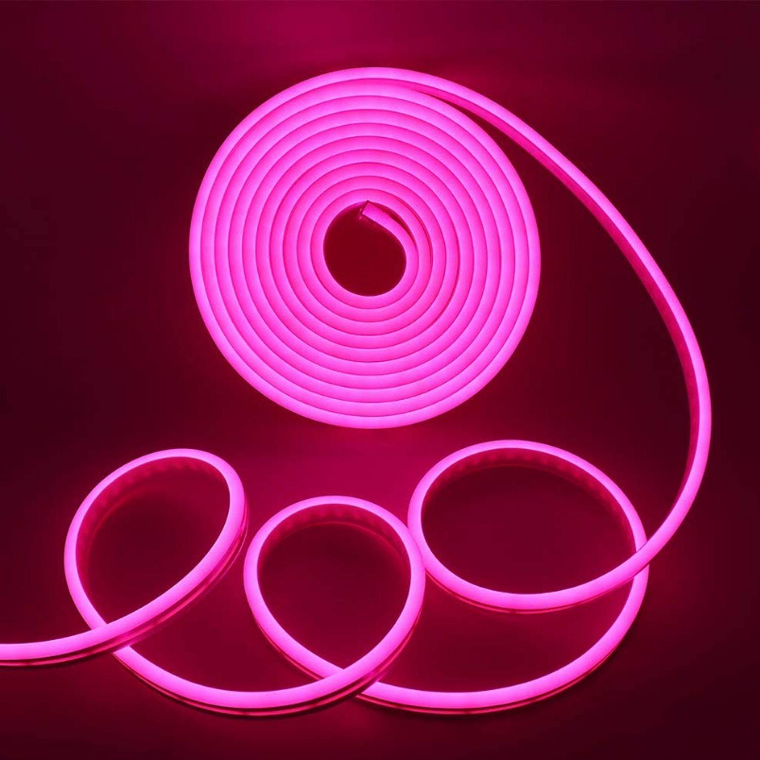 Cinta LED Neón Flexible 5M Colores - Rosado-2