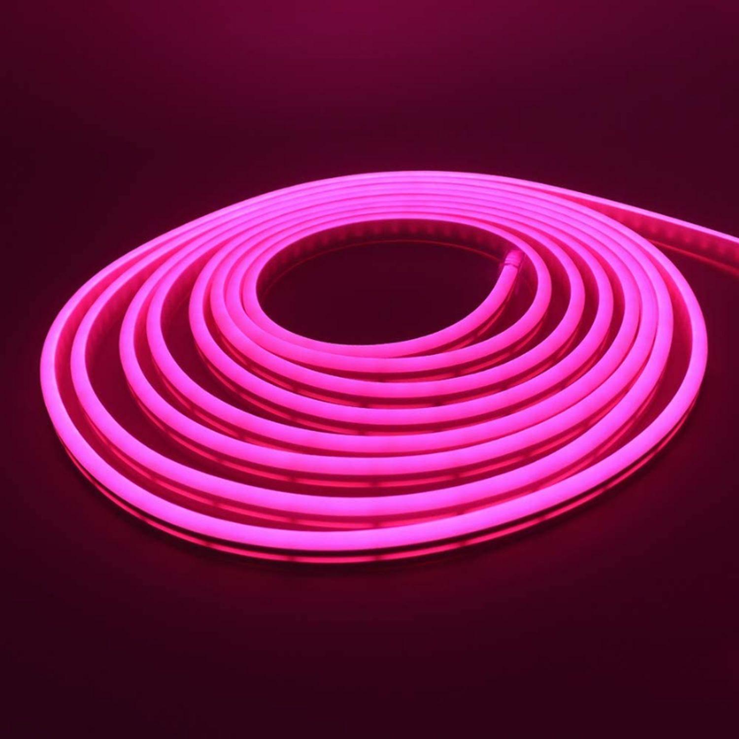 Cinta LED Neón Flexible 5M Colores - Rosado-3
