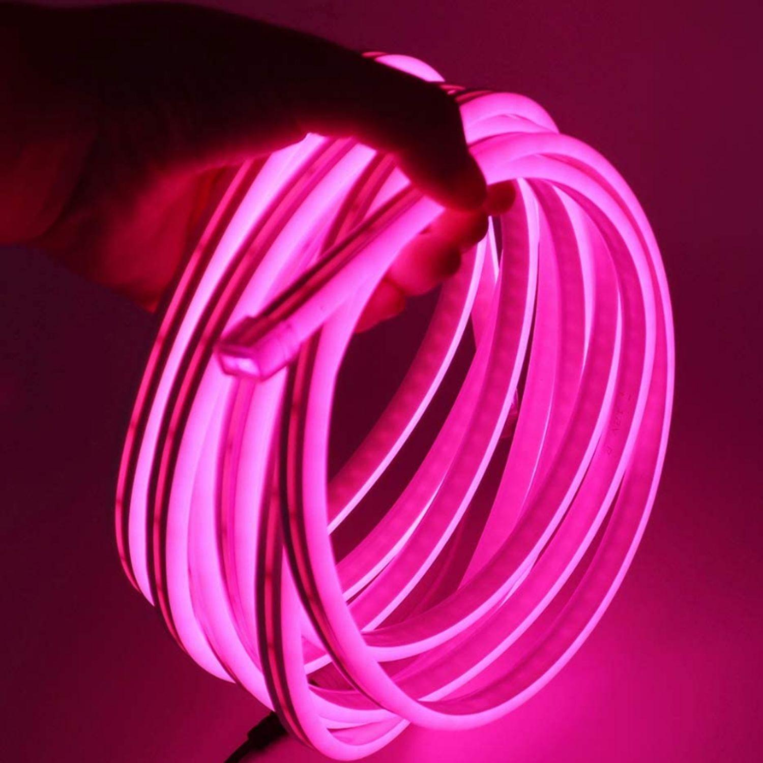 Cinta LED Neón Flexible 5M Colores - Rosado-4