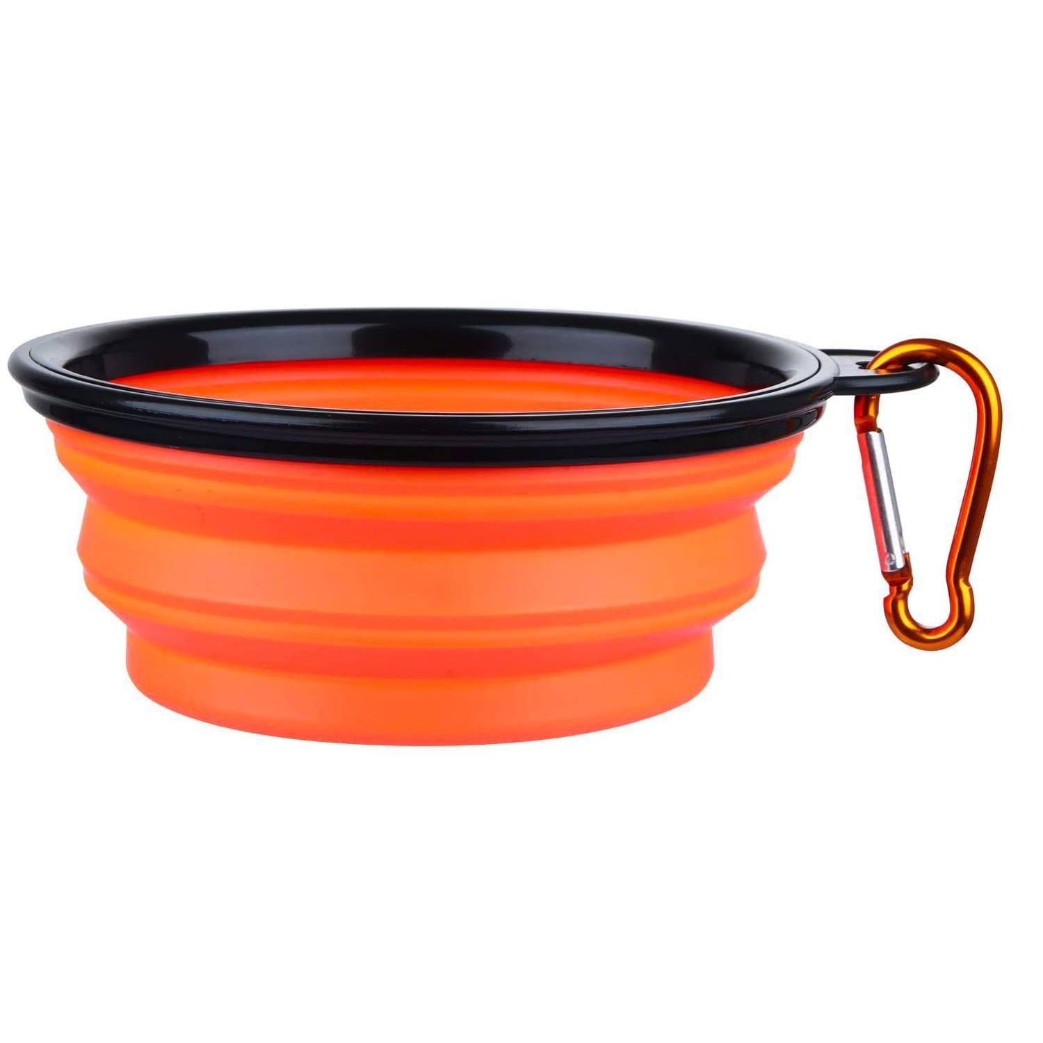 Plato Plegable de Paseo Para Mascotas Grande Rosado-9