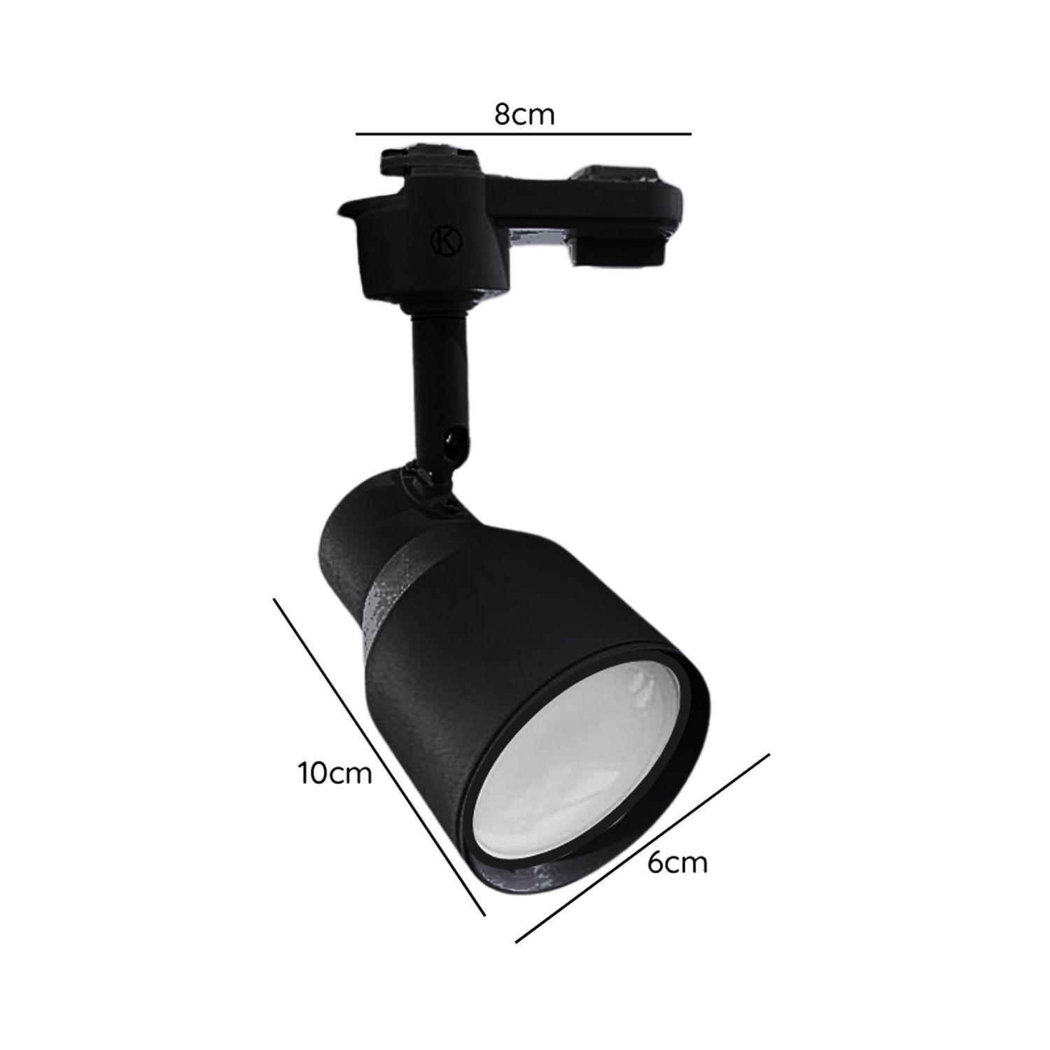 Foco LED Decorativo Riel Monofásico GU-10 Elnath Negro-2