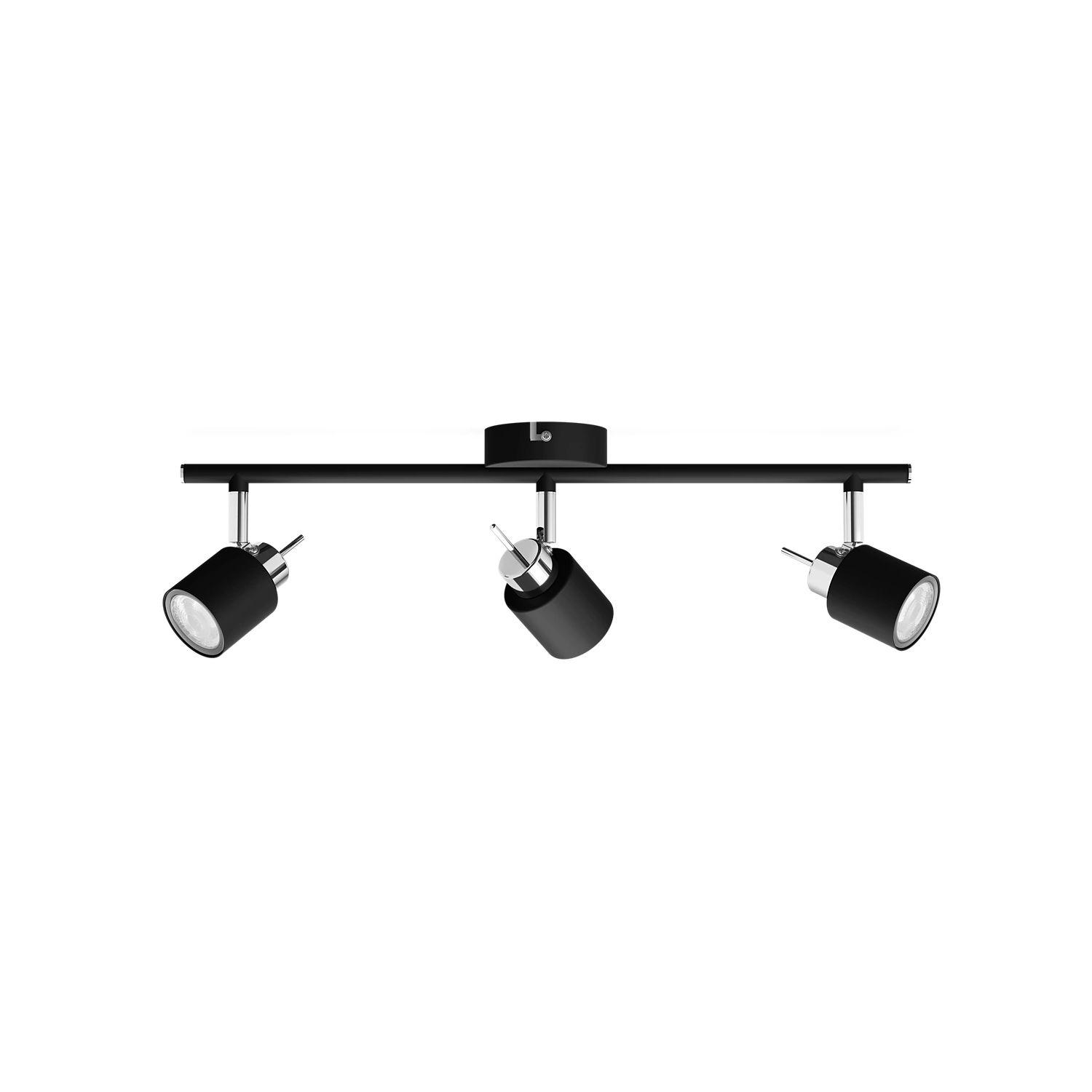 Foco Philips Meranti Spotlight Negro x3 GU10 Incluye Ampolletas Fría -0