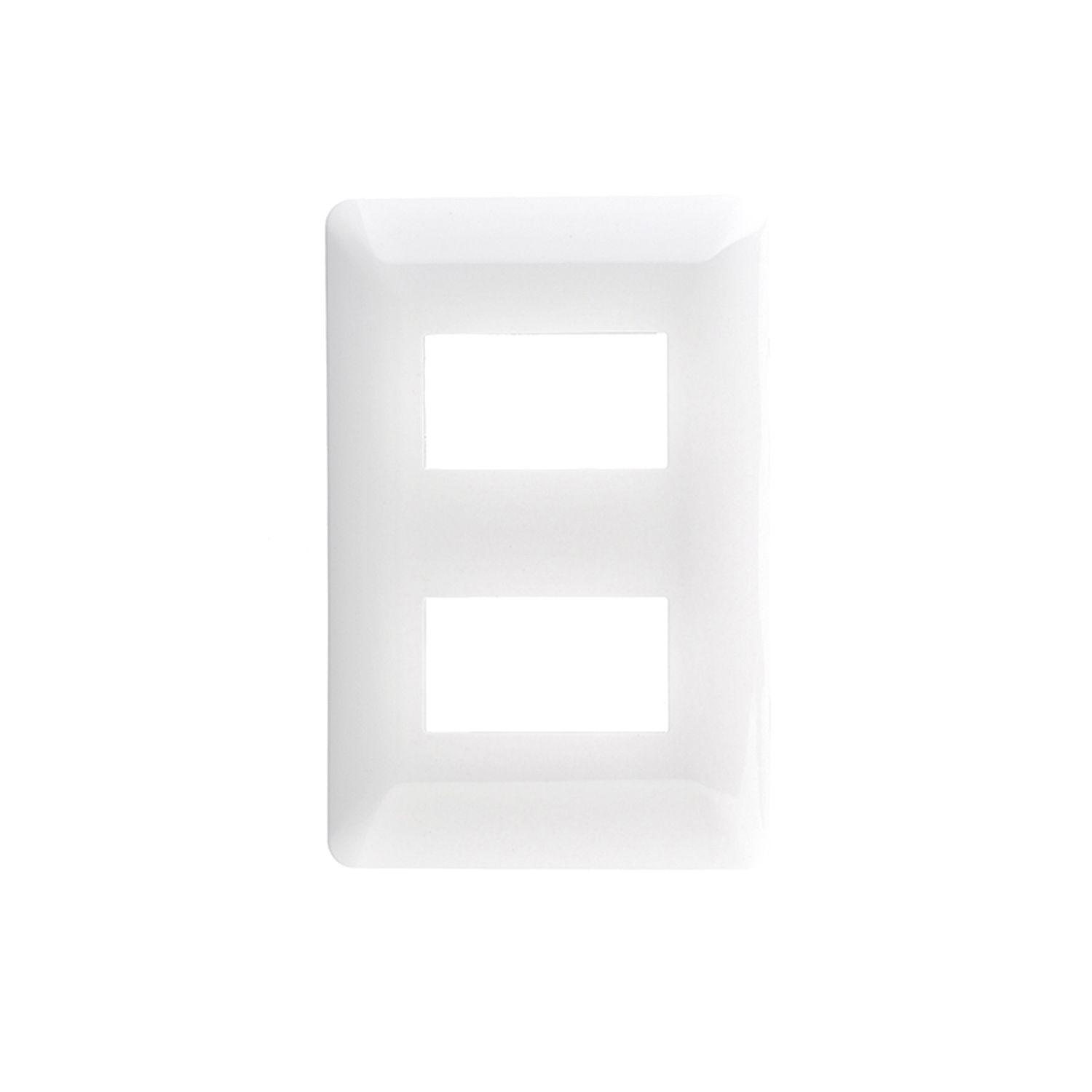 Pack 5 Placa Doble Con Soporte Blanco-2